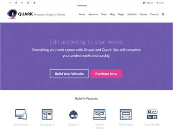 Quark: Responsive Multipurpose Drupal 7 Theme